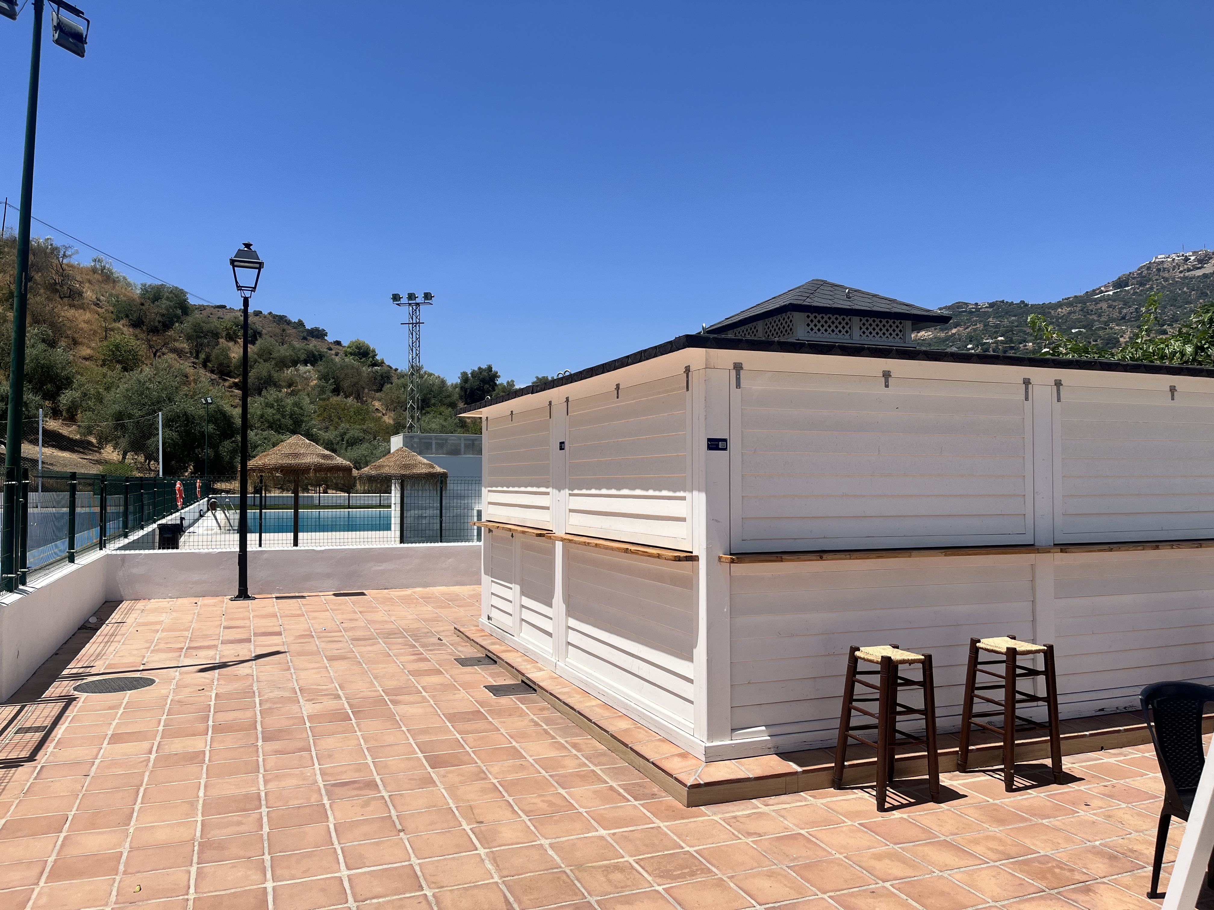 The kiosk on a Wednesday, when closed.